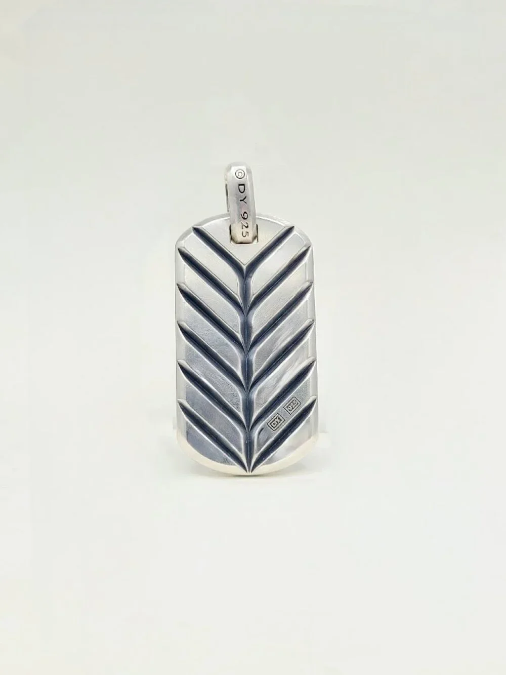 David Yurman Large Pietersite Dog Tag Pendant - 42mm